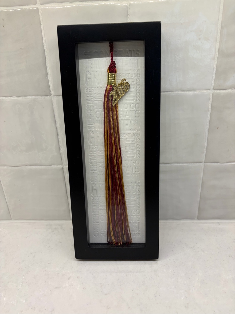 Graduation Tassel Black Wood Display Frame
